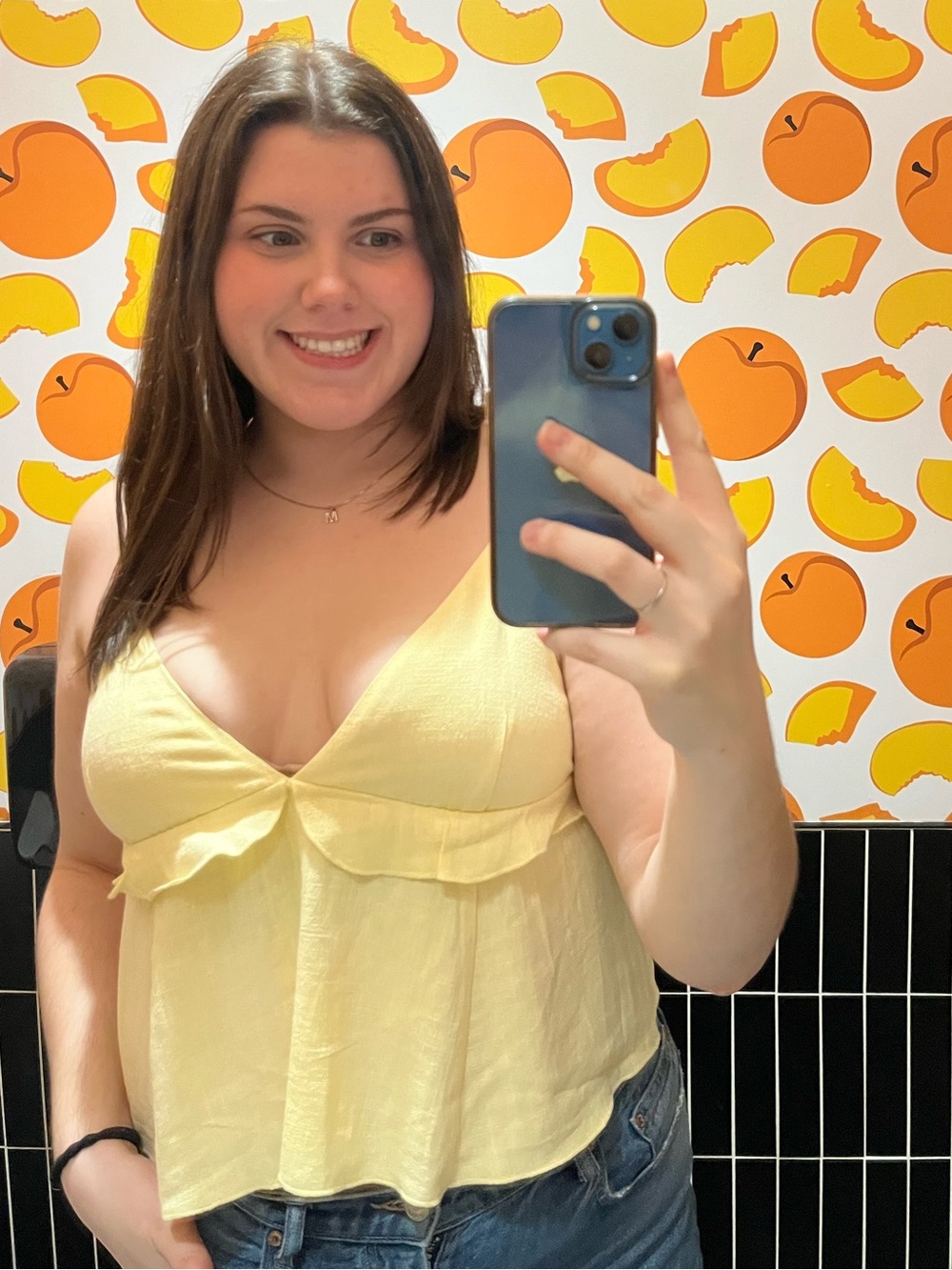 ✨4/$30✨Garage Butter Yellow Strappy Peplum Cami Top